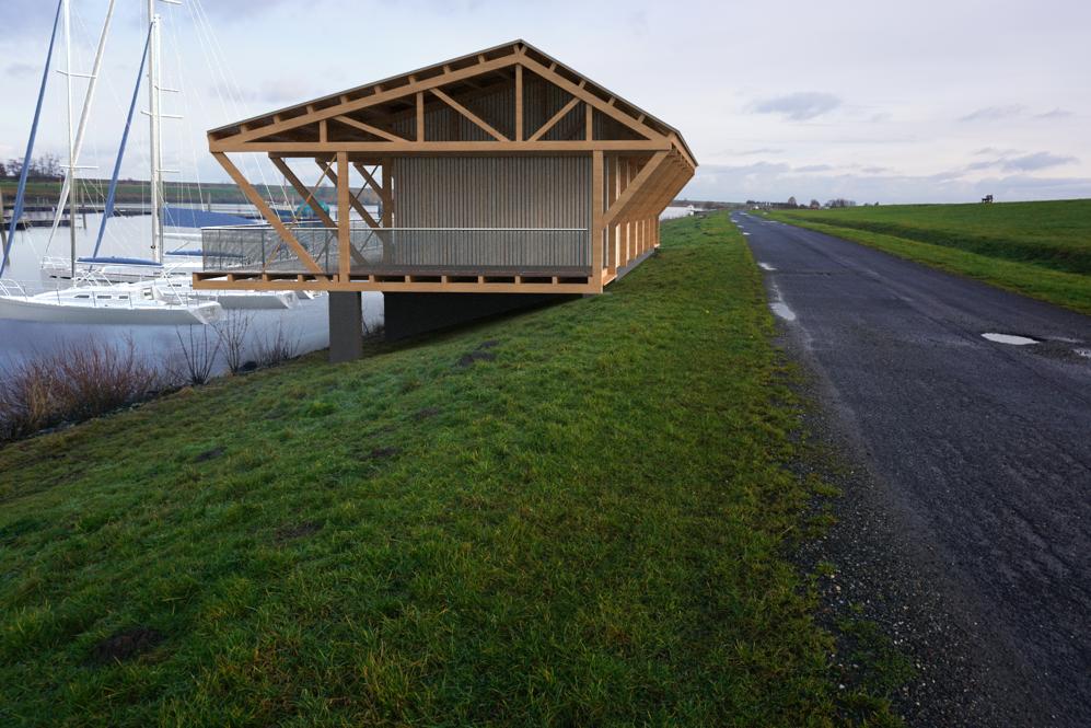 Architekturrendering / Immobilienvisualisierung eines Yachclubs in Greetsiel an der Nordsee